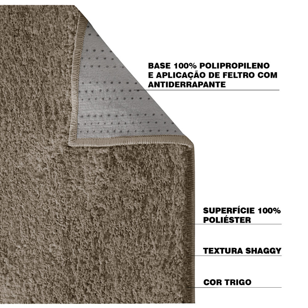 Tapete Passadeira Sala de Estar Aladim Trigo - Gran Belo