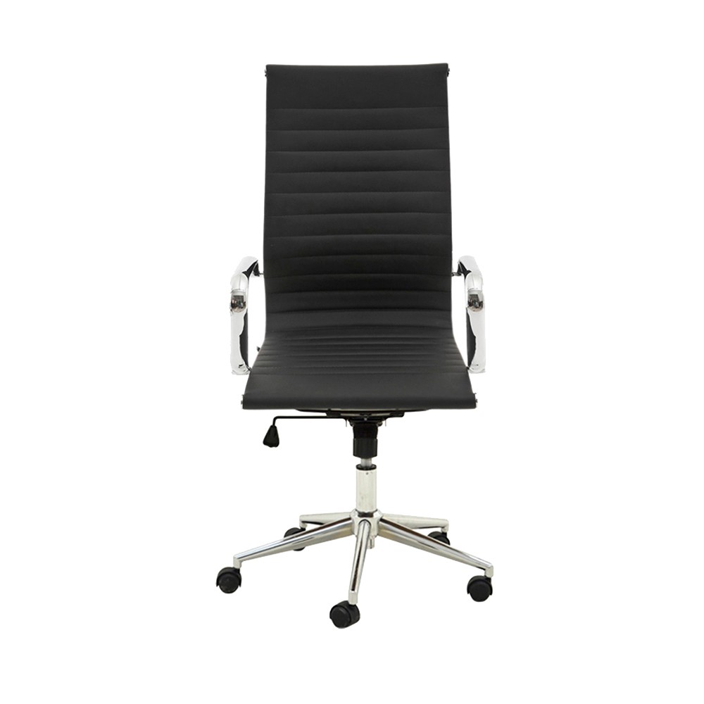 kit 2 Cadeiras Executivas Escritório Royal PU Sintético Preta G56 - Gran Belo