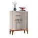 Aparador Bar Buffet Veneza 2 Portas Com Adega Interna Off White/Matte