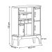 Aparador Bar Buffet Veneza 2 Portas Com Adega Interna Off White/Matte
