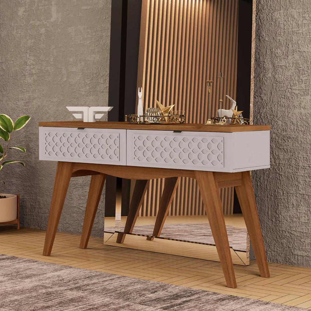 Aparador Buffet Isis Sala de Estar com 2 Portas Matte/Off White