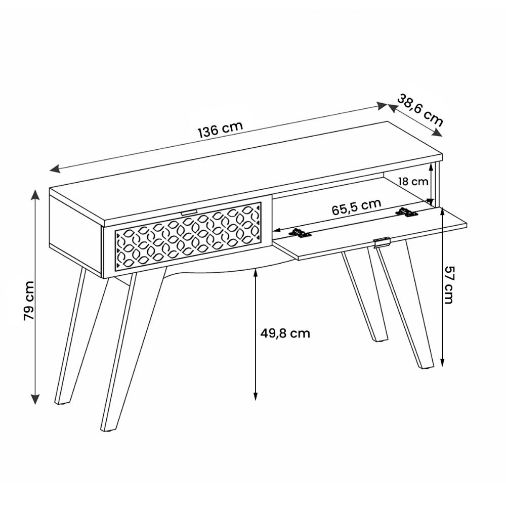 Aparador Buffet Isis Sala de Estar com 2 Portas Matte/Off White