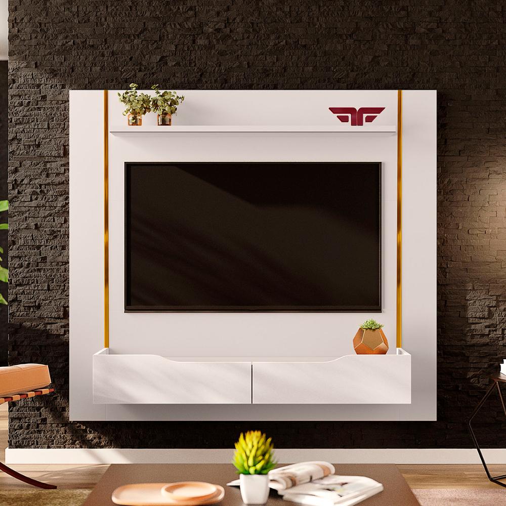 Painel Home Suspenso Maracatu Para TV até 70" Polegadas Off White