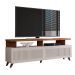 Rack Bancada Londres Para TV Até 65" Polegadas Off White/Matte