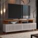 Rack Bancada Londres Para TV Até 65" Polegadas Off White/Matte