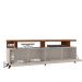 Rack Bancada Londres Para TV Até 65" Polegadas Off White/Matte