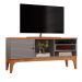 Rack Bancada Veneza Para TV Até 60" Polegadas Fendi Metalic/Cinamomo