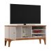 Rack Bancada Veneza Para TV Até 60" Polegadas Off White/Matte