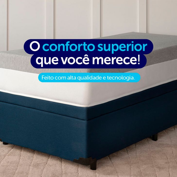 [OUTLET] Colchão Solteiro King Guldi Dream Mola Ensacada (30x96x203) Cinza e Branco