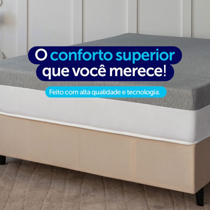 [OUTLET] Colchão Viúva Guldi Dream Mola Ensacada (30x128x188) Cinza e Branco