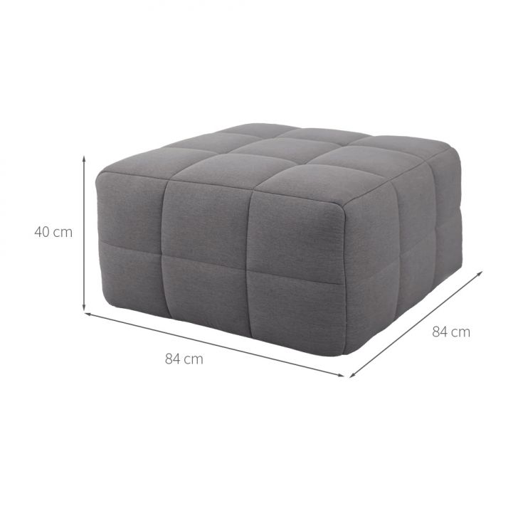 [OUTLET] Módulo Puff Sofá Guldi Popup Linho Cinza