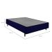 Base para Cama Box Casal Guldi (38x138x188) Azul e Cinza