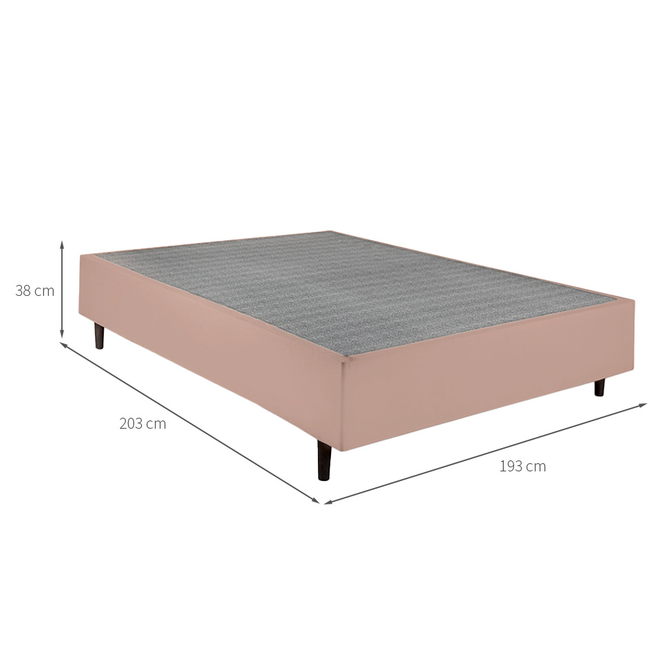 Base para Cama Box King Guldi (38x193x203) Natural e Cinza