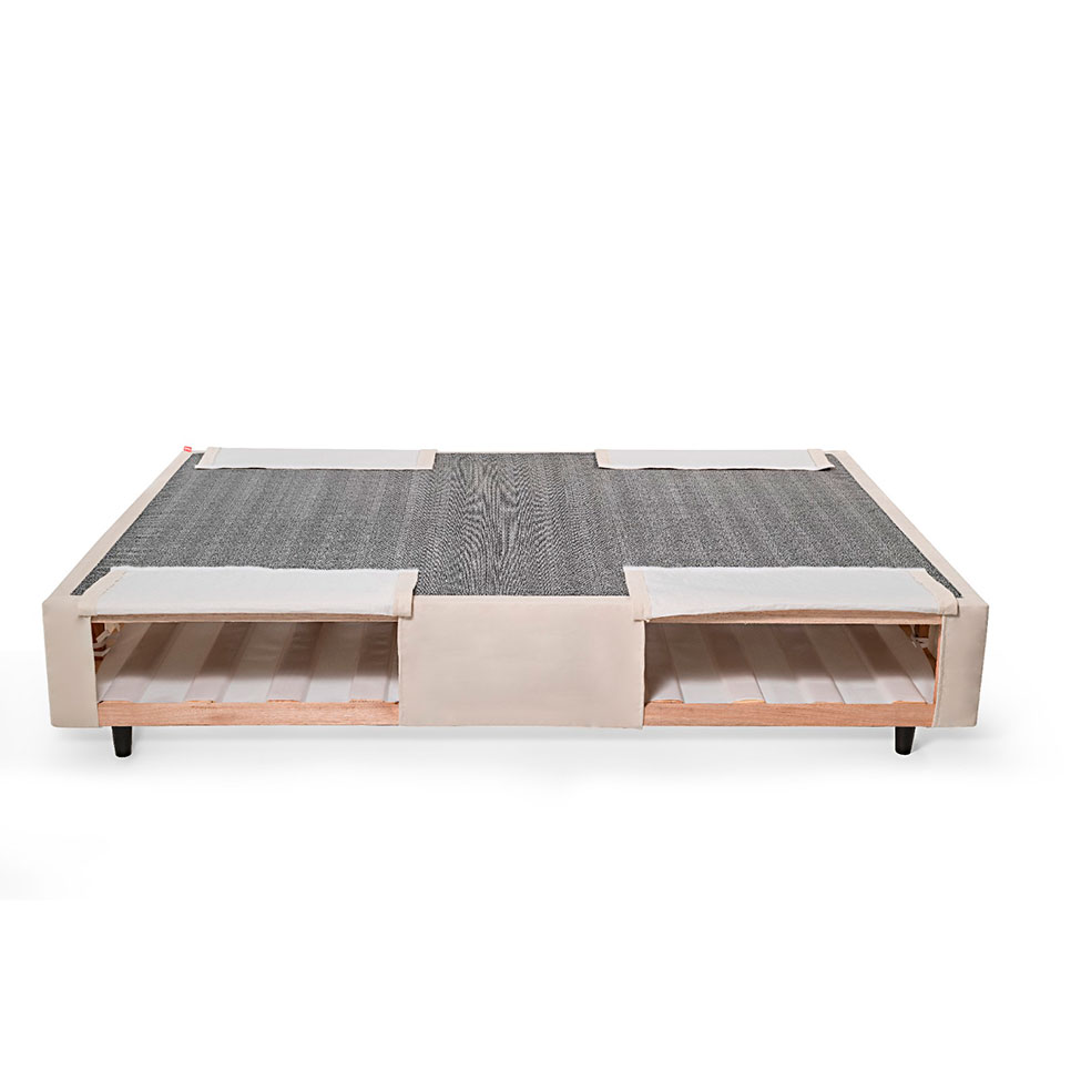 Base para Cama Box King Guldi com Guarda Objetos Bege