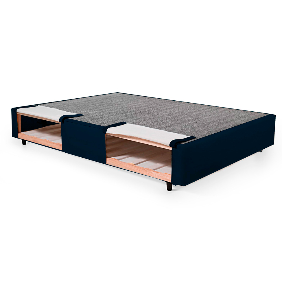Base para Cama Box Queen Guldi com Guarda Objetos Azul