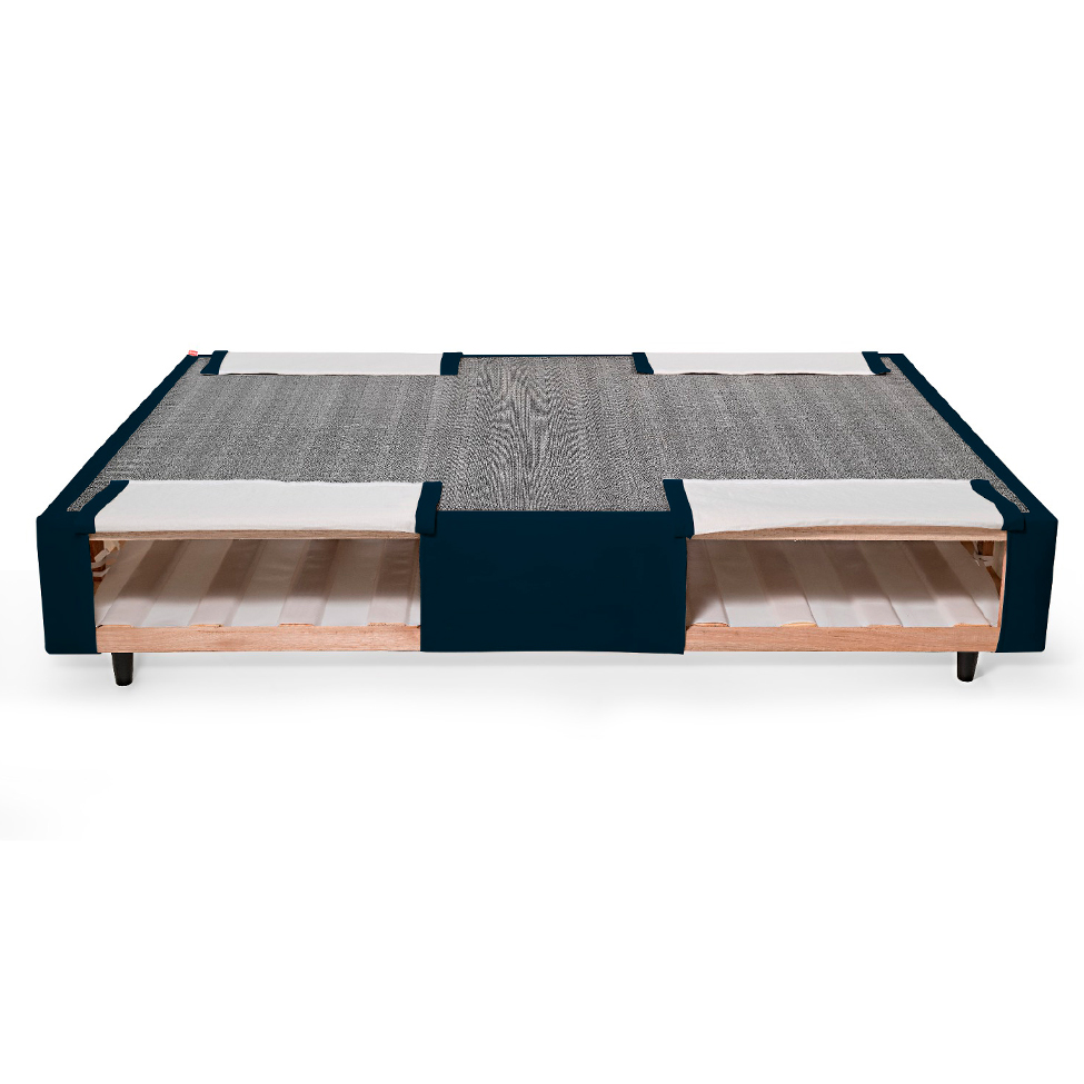 Base para Cama Box Queen Guldi com Guarda Objetos Azul
