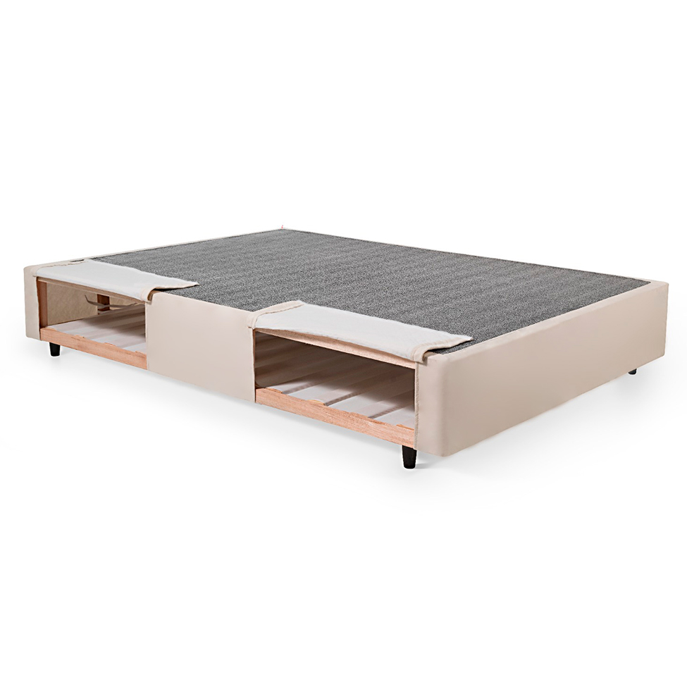 Base para Cama Box Queen Guldi com Guarda Objetos Bege