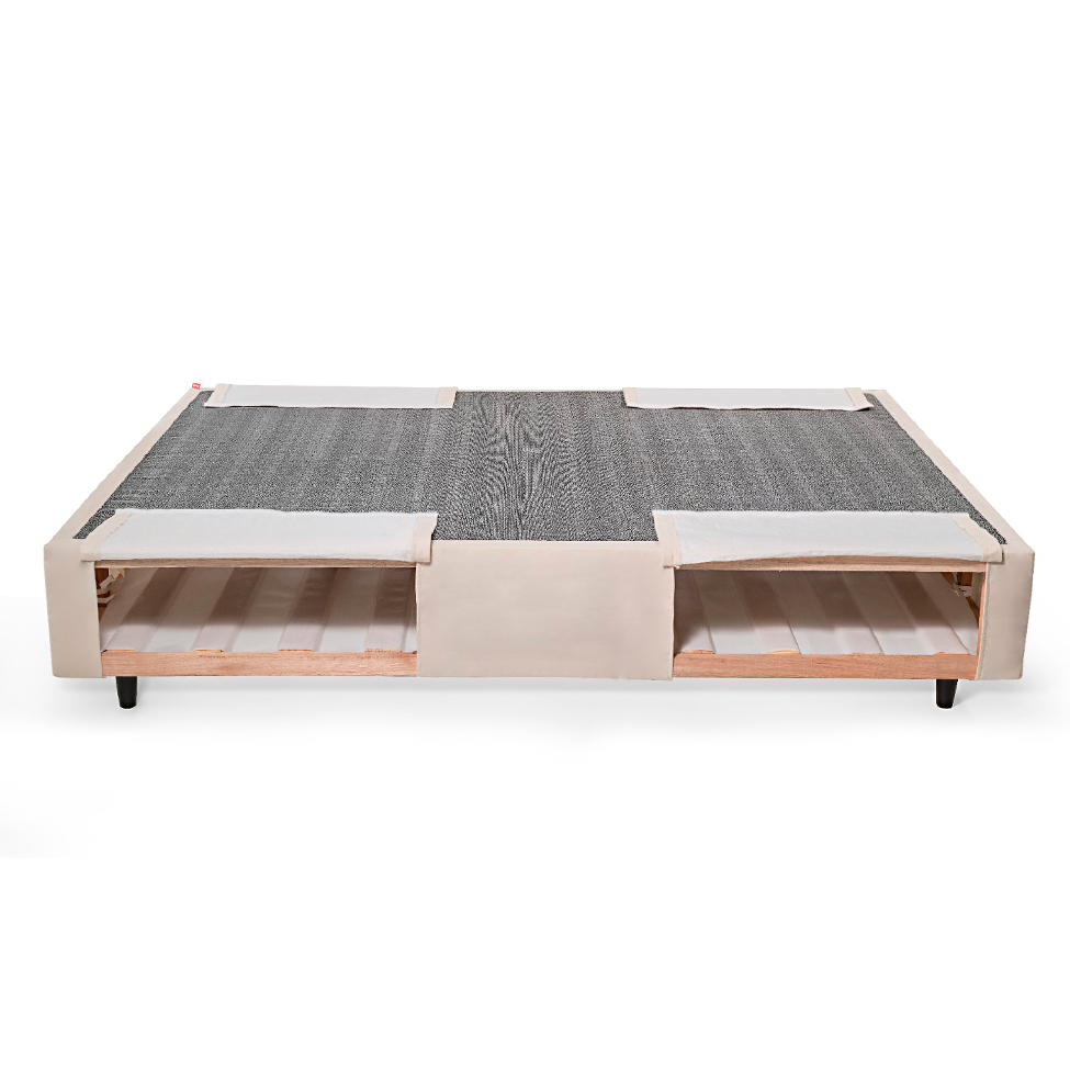 Base para Cama Box Queen Guldi com Guarda Objetos Bege