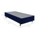 Base para Cama Box Solteiro Guldi (38x88x188) Azul e Cinza