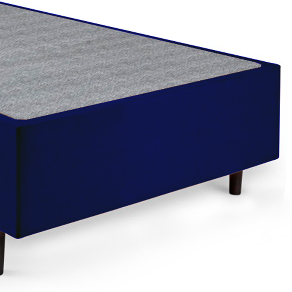 Base para Cama Box Solteiro Guldi (38x88x188) Azul e Cinza