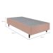 Base para Cama Box Solteiro Guldi (38x88x188) Natural e Cinza