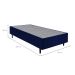 Base para Cama Box Solteiro King Guldi (38x96x203) Azul e Cinza
