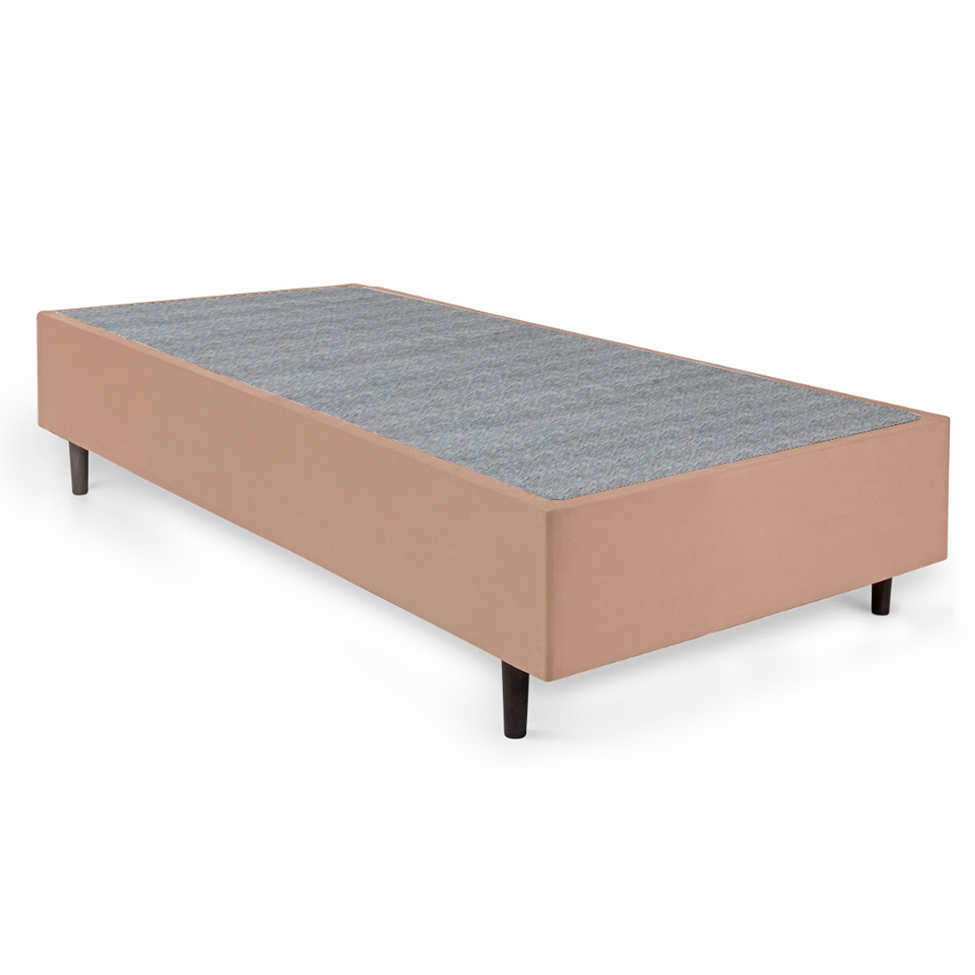 Base para Cama Box Solteiro King Guldi (38x96x203) Natural e Cinza