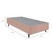 Base para Cama Box Solteiro King Guldi (38x96x203) Natural e Cinza