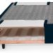 Base para Cama Box Solteiro King Guldi com Guarda Objetos Azul