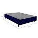 Base para Cama Box Viúva Guldi (38x128x188) Azul