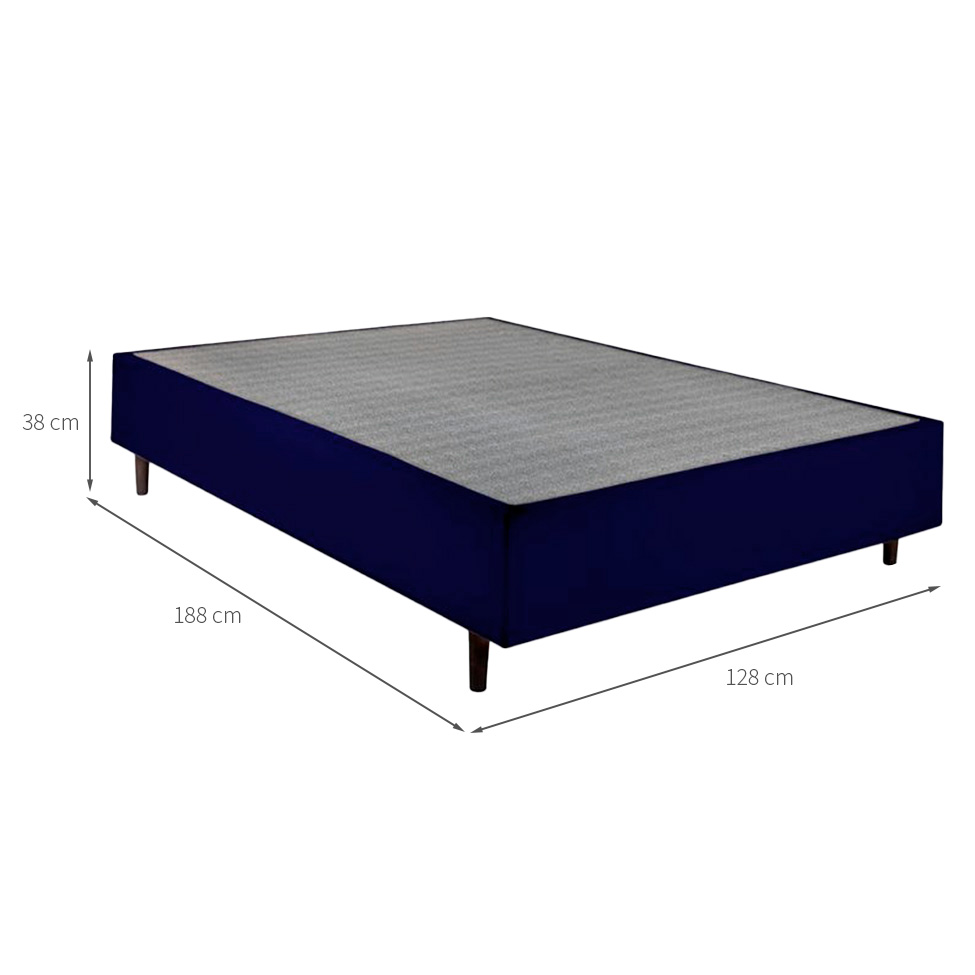 Base para Cama Box Viúva Guldi (38x128x188) Azul