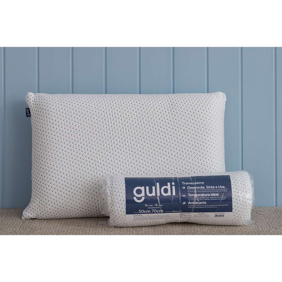 Cama Box Baú com Colchão Casal Guldi Duplo Plus D28 e 2 Travesseiros Guldi Soft Nasa Azul e Branco