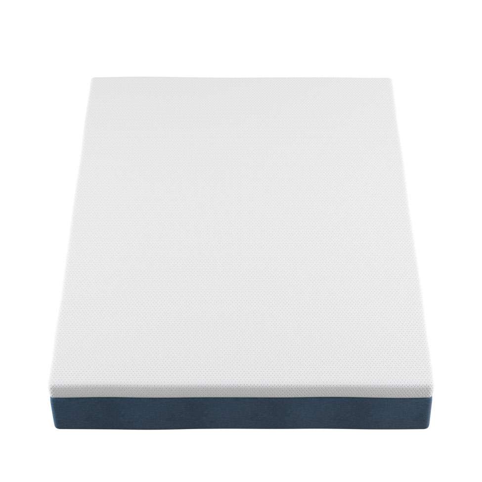 Cama Box Baú com Colchão Casal Mola Ensacada Guldi Macio e 2 Travesseiros Guldi Soft Nasa Azul e Branco