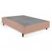 Cama Box Casal Bege com Colchão Guldi Dream Mola Ensacada (30x138x188) Cinza e Branco