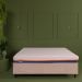 Cama Box Casal Bege com Colchão Guldi Dream Mola Ensacada (30x138x188) Cinza e Branco