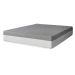 Cama Box Casal Bege com Colchão Guldi Dream Mola Ensacada (30x138x188) Cinza e Branco
