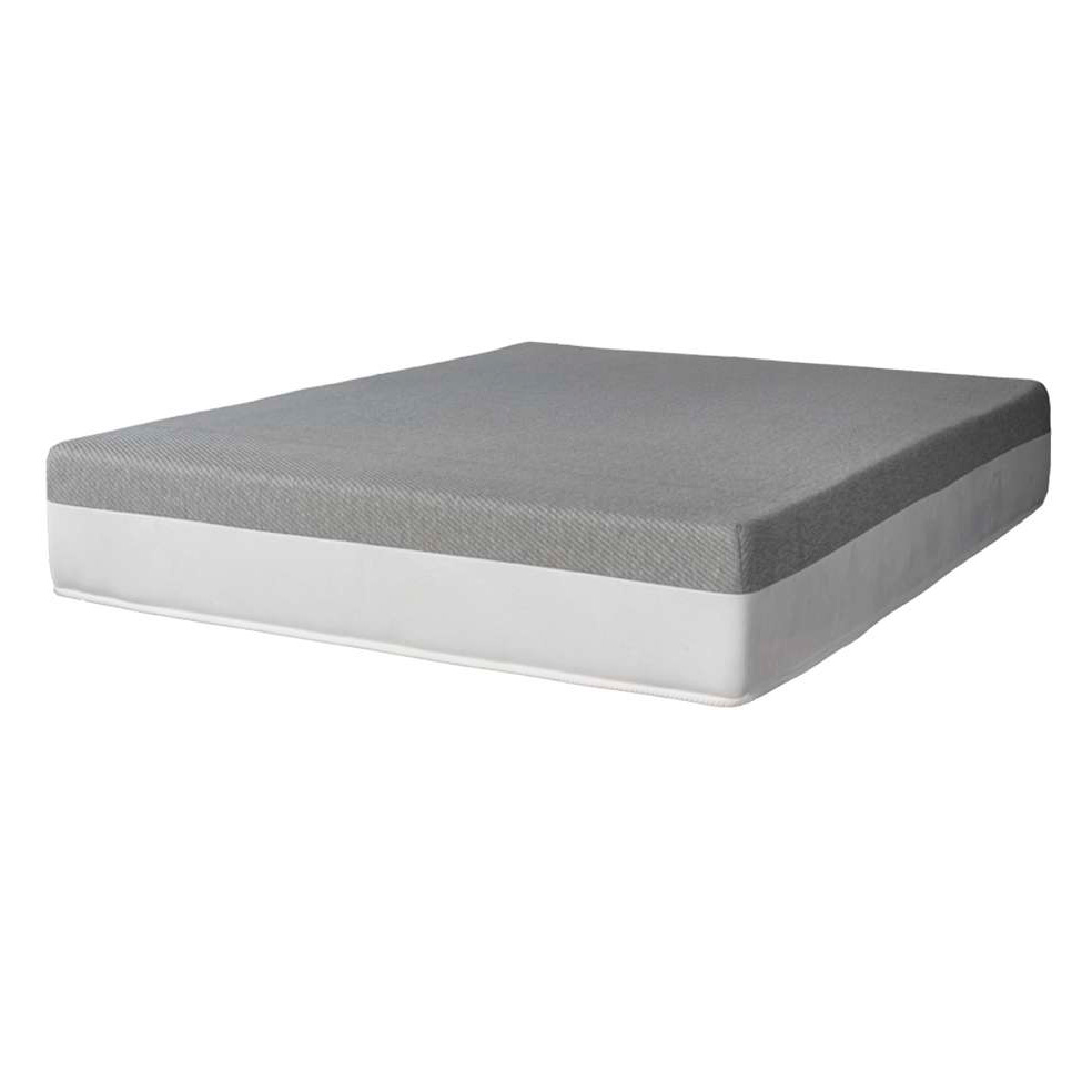 Cama Box Casal Bege com Colchão Guldi Dream Mola Ensacada (30x138x188) Cinza e Branco