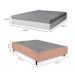 Cama Box Casal Bege com Colchão Guldi Dream Mola Ensacada (30x138x188) Cinza e Branco