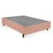 Cama Box Casal Bege com Colchão Guldi Dream Mola Ensacada (30x138x188) e 2 Travesseiros Guldi Soft Nasa Cinza e Branco