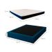 Cama Box Casal Joe Linho Azul Marinho com Colchão Guldi Espuma D28 Duplo 12cm (12x138x188) Azul e Branco