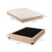 Cama Box Casal Joe Linho Bege com Colchão Guldi Massageador Quântico Molas Ensacadas (30x138x188) Branco e Bege