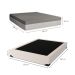 Cama Box Casal Joe Linho Cru com Colchão Guldi Dream Mola Ensacada (30x138x188) Cinza e Branco