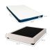 Cama Box Casal Joe Linho Cru com Colchão Guldi Duplo Plus D28 (16x138x188) Branco e Azul