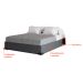 Cama Box Casal Joe Linho Grafite com Colchão Guldi Dream Mola Ensacada (30x138x188) Cinza e Branco