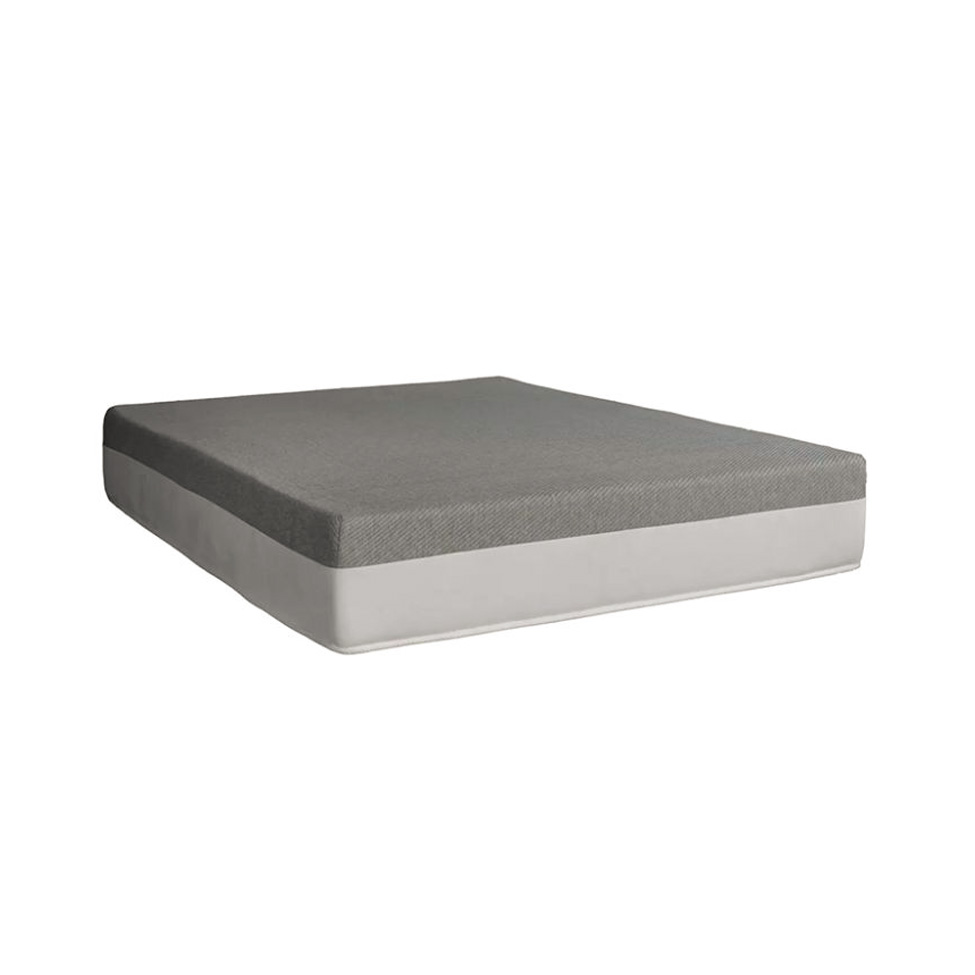 Cama Box Casal Joe Linho Grafite com Colchão Guldi Dream Mola Ensacada (30x138x188) Cinza e Branco