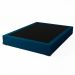 Cama Box Casal Joe Linho Preto com Colchão Guldi Mola Ensacada Original Macio (25x138x188) Azul e Branco