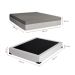 Cama Box Casal Joe Revestimento Sintético Branco com Colchão Guldi Dream Mola Ensacada (30x138x188) Cinza e Branco