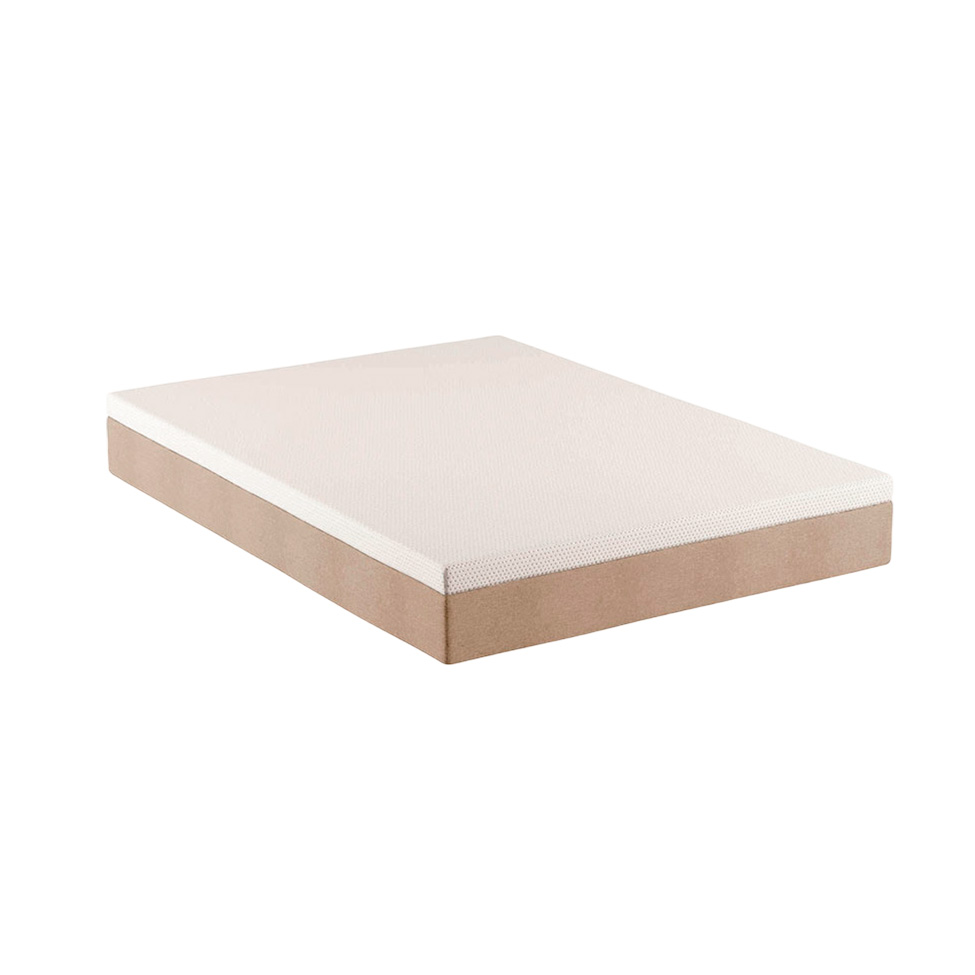Cama Box Casal Joe Revestimento Sintético Branco com Colchão Guldi Massageador Quântico Molas Ensacadas (30x138x198) Branco e Bege