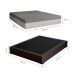Cama Box Casal Joe Revestimento Sintético Preto com Colchão Guldi Dream Mola Ensacada (30x138x188) Cinza e Branco