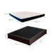 Cama Box Casal Joe Revestimento Sintético Preto com Colchão Guldi Espuma D28 Duplo 12cm (12x138x188) Azul e Branco